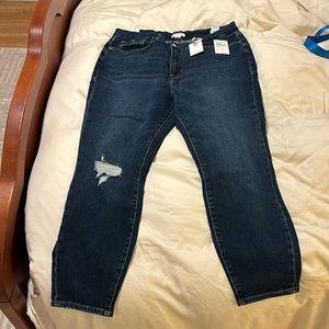 Good American jeans! Indigo ‘Good Waist Crop’, Size 16